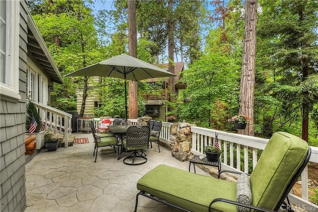 27844 Greenway Dr, Lake Arrowhead, CA 92352 - view of patio / terrace with outdoor dining area