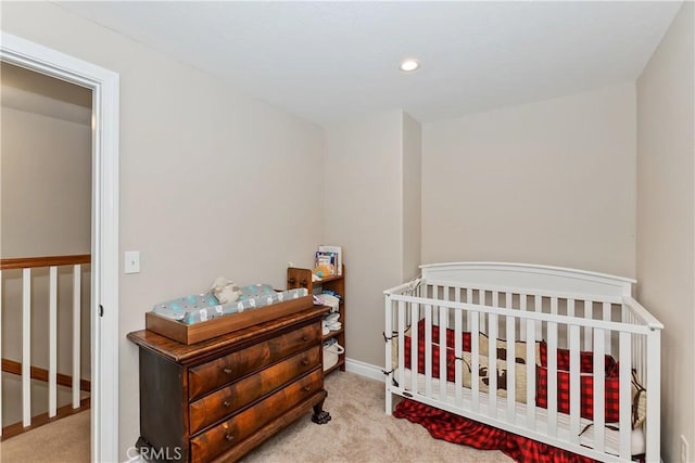 27844 Greenway Dr, Lake Arrowhead, CA 92352 - bedroom with carpet flooring, baseboards, and recessed lighting
