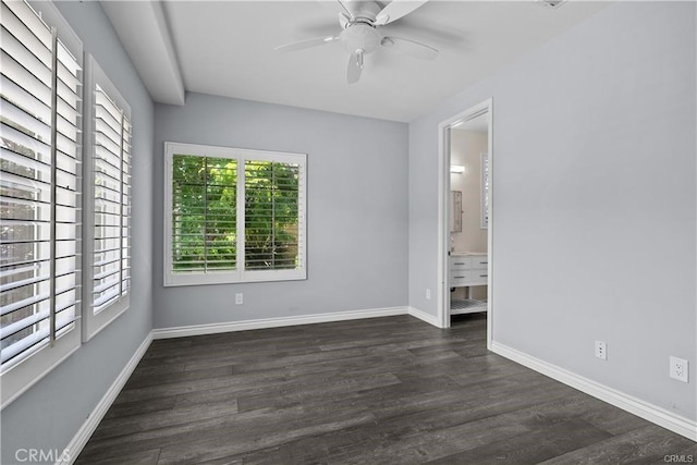 25865 Tulip Grove St, Stevenson Ranch, CA 91381 - spare room featuring ceiling fan and wood finished floors