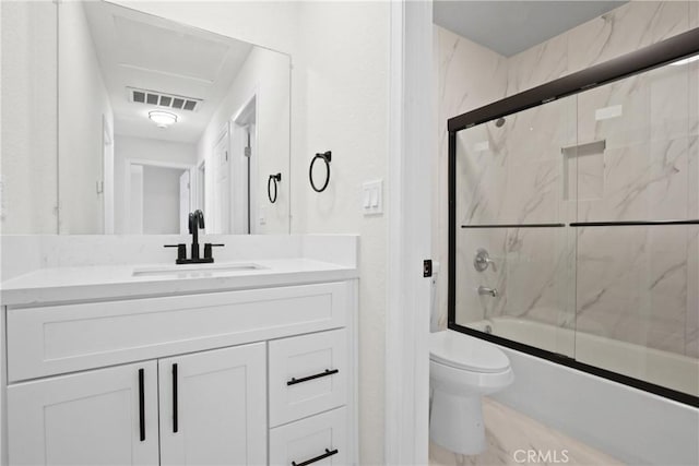 14118 Orizaba Ave Unit 7, Paramount, CA 90723 - full bathroom featuring toilet, combined bath / shower with glass door, and vanity