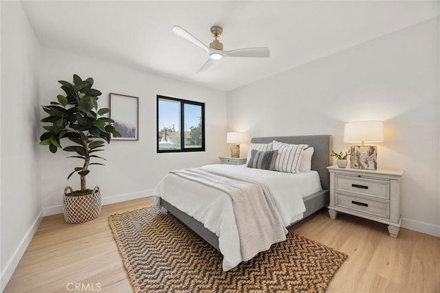 4732 Tucana St, Yorba Linda, CA 92886 - bedroom featuring light wood-style flooring, baseboards, and a ceiling fan