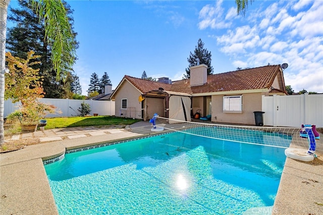 2505 Stuart Ave, Clovis, CA 93611 - view of swimming pool with a fenced backyard