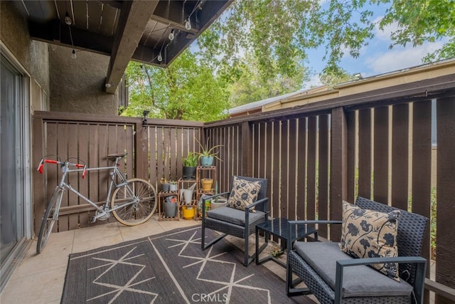 view of patio / terrace featuring a fenced backyard