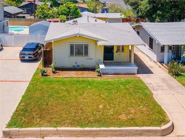 911 N Dos Robles Pl, Alhambra, CA 91801 - view of front of house featuring driveway, a porch, and roof with shingles