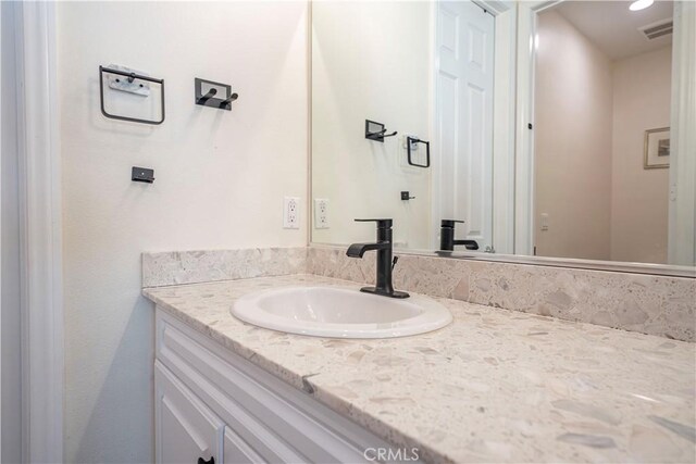 bathroom with vanity