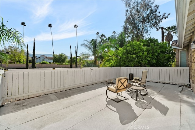 view of patio / terrace with fence