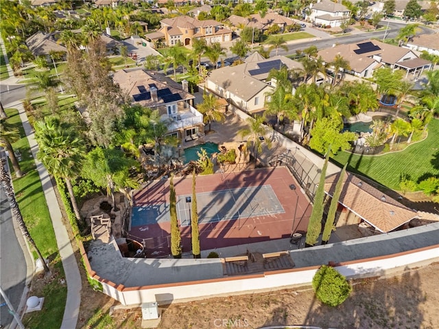 aerial view of residential area