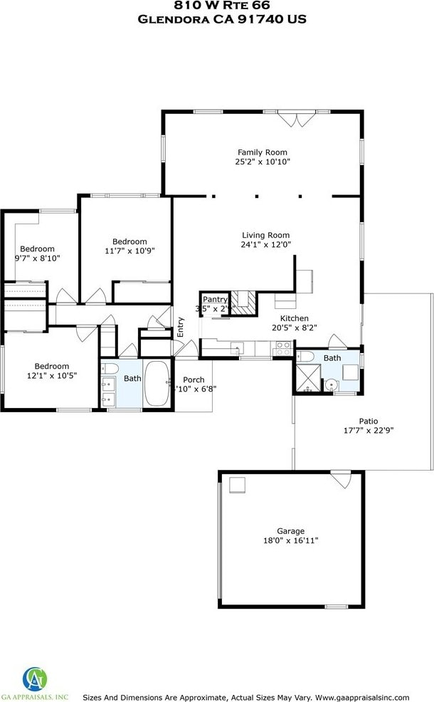810 W Rte 66, Glendora, CA 91740 - property floor plan