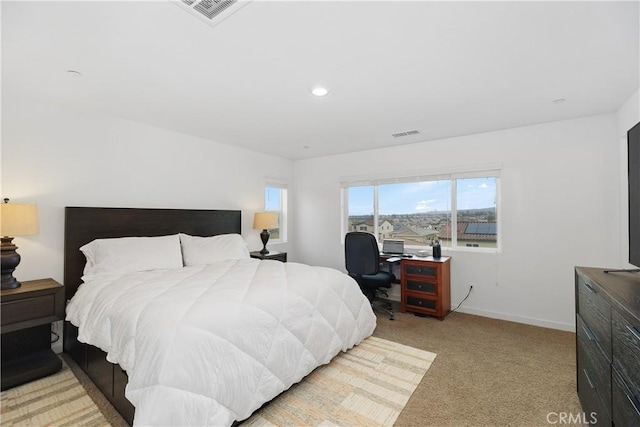 36936 Buccella Ln, Beaumont, CA 92223 - bedroom with light carpet, baseboards, and recessed lighting