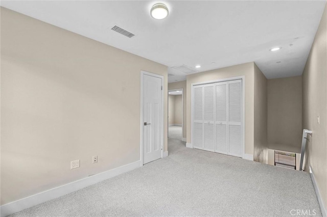 547 N Wilson Ave Unit 2, Pasadena, CA 91106 - unfurnished bedroom with a closet, carpet, baseboards, and recessed lighting
