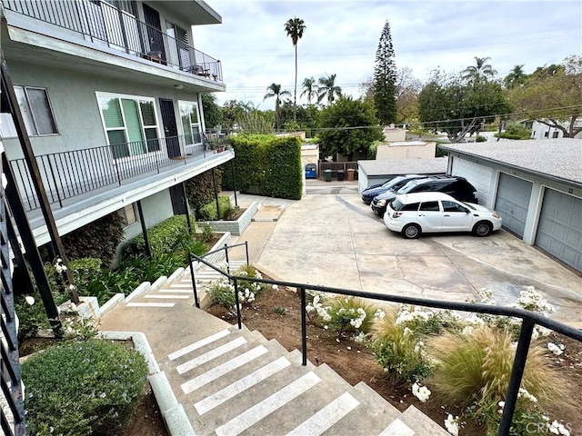 136 W Union Ave, Fullerton, CA 92832 - view of parking with a detached garage and stairway