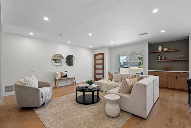 4687 Murat Ct, San Diego, CA 92117 - living room featuring recessed lighting and light wood finished floors