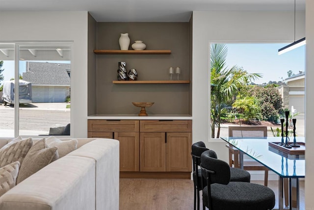 4687 Murat Ct, San Diego, CA 92117 - bar area featuring light wood-style flooring