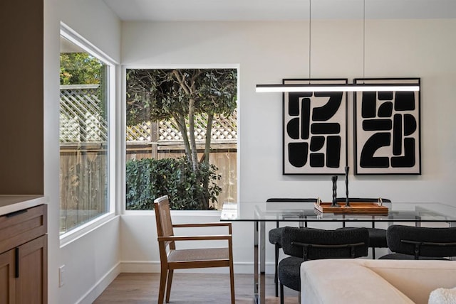 4687 Murat Ct, San Diego, CA 92117 - dining room with wood finished floors and baseboards