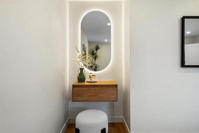 4687 Murat Ct, San Diego, CA 92117 - corridor featuring wood finished floors and arched walkways