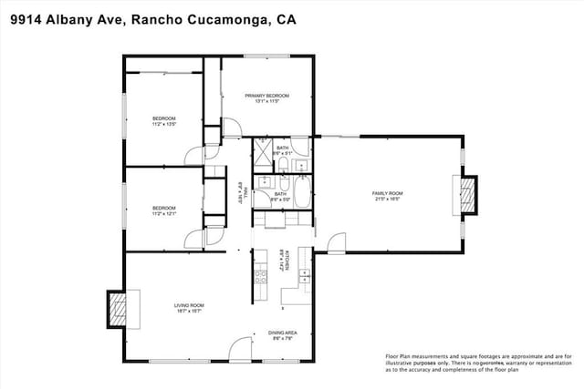 9914 Albany Ave, Rancho Cucamonga, CA 91701 - floor plan / room layout