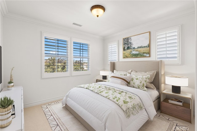 27371 Via Priorato, San Juan Capistrano, CA 92675 - bedroom featuring crown molding, baseboards, and light carpet