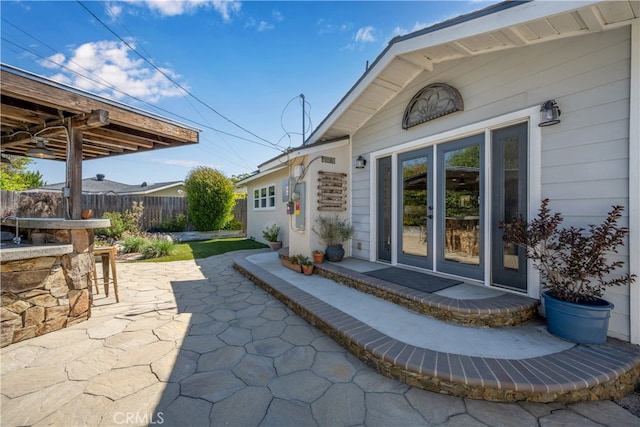 2731 N Rutgers Ave, Long Beach, CA 90815 - view of patio featuring fence and french doors