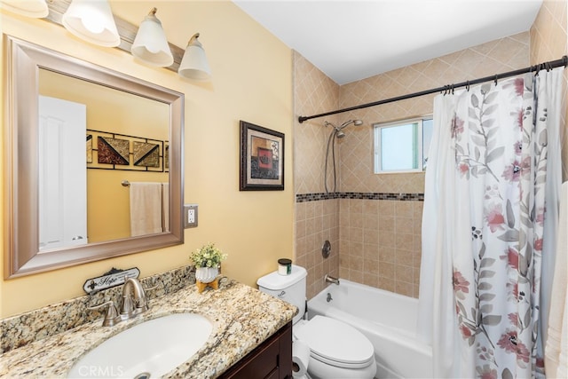 180 N De Lay Ave, Covina, CA 91723 - bathroom featuring shower / bath combination with curtain, vanity, and toilet