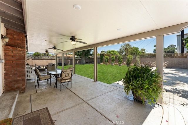 180 N De Lay Ave, Covina, CA 91723 - view of patio / terrace with outdoor dining space and a ceiling fan
