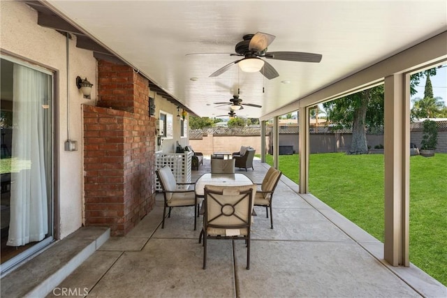 180 N De Lay Ave, Covina, CA 91723 - view of patio / terrace with outdoor dining area and ceiling fan
