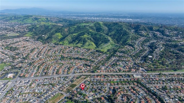 2204 Ruiz Pl, Hacienda Heights, CA 91745 - aerial view of property and surrounding area with a mountain backdrop