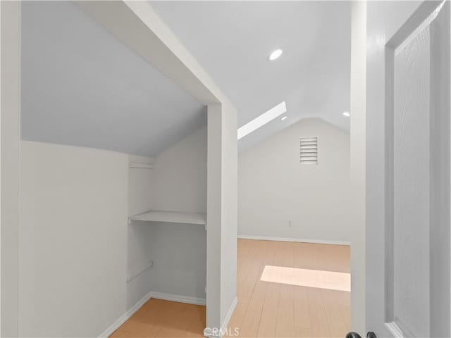 3627 Virginia St, La Crescenta, CA 91214 - bonus room featuring lofted ceiling, wood finished floors, recessed lighting, and baseboards