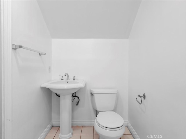 3627 Virginia St, La Crescenta, CA 91214 - bathroom featuring toilet, baseboards, tile patterned floors, and a sink