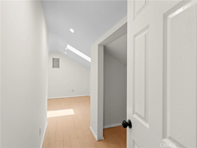 3627 Virginia St, La Crescenta, CA 91214 - additional living space featuring recessed lighting, vaulted ceiling, baseboards, and light wood-style floors
