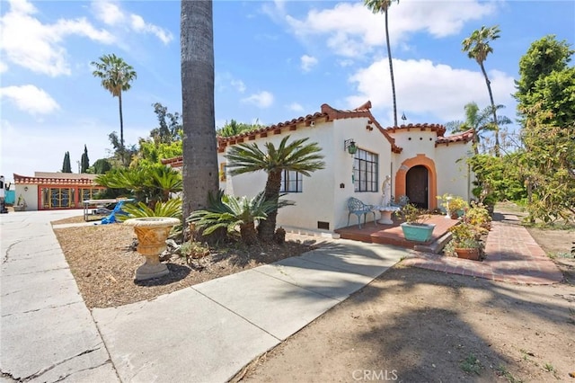 720 W La Habra Blvd, La Habra, CA 90631 - mediterranean / spanish home with a tiled roof and stucco siding