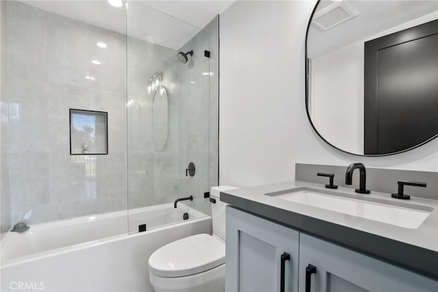 535 N Sierra Bonita Ave, Los Angeles, CA 90036 - full bath with toilet, shower / bath combination, and vanity