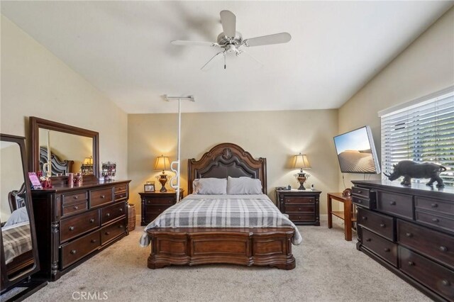 3723 Pinto Pl, Ontario, CA 91761 - bedroom with light colored carpet and a ceiling fan