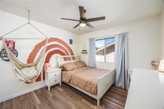 1388 E 39th St, San Bernardino, CA 92404 - bedroom featuring wood finished floors and a ceiling fan