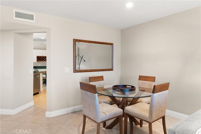 27345 Via Capri, San Juan Capistrano, CA 92675 - dining space with baseboards, light tile patterned floors, and recessed lighting