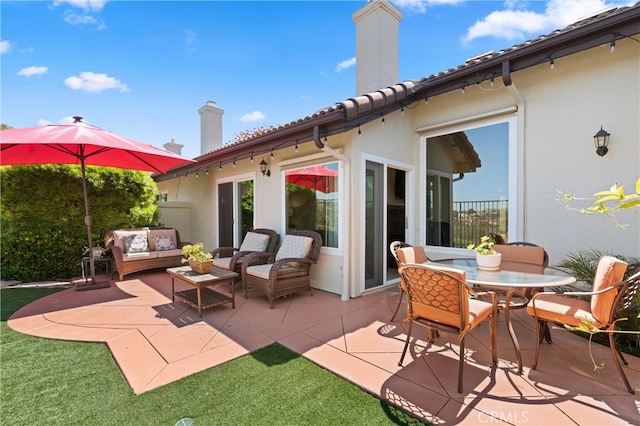 27345 Via Capri, San Juan Capistrano, CA 92675 - view of patio / terrace with an outdoor living space and outdoor dining space