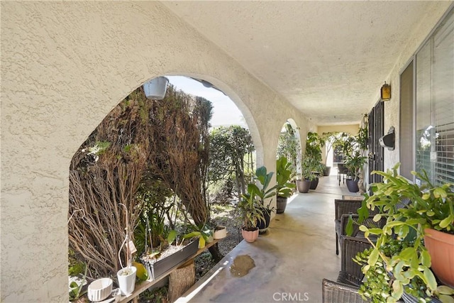 view of patio with covered porch