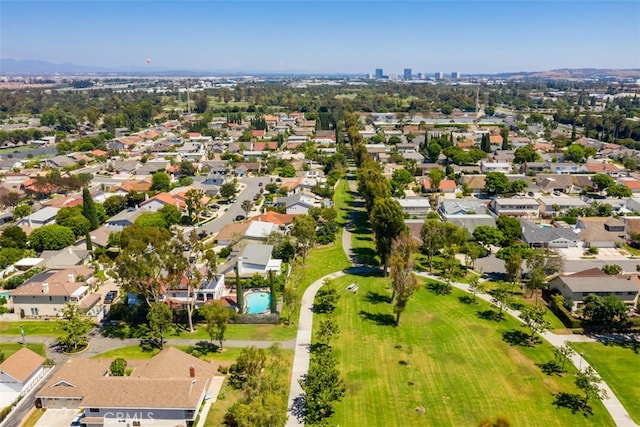 aerial perspective of suburban area