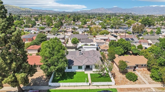 16729 Chatsworth St, Granada Hills, CA 91344 - aerial perspective of suburban area featuring a mountain backdrop