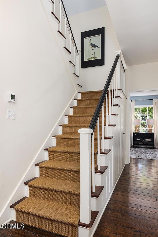 741 Burleigh Dr, Pasadena, CA 91105 - staircase featuring hardwood / wood-style floors