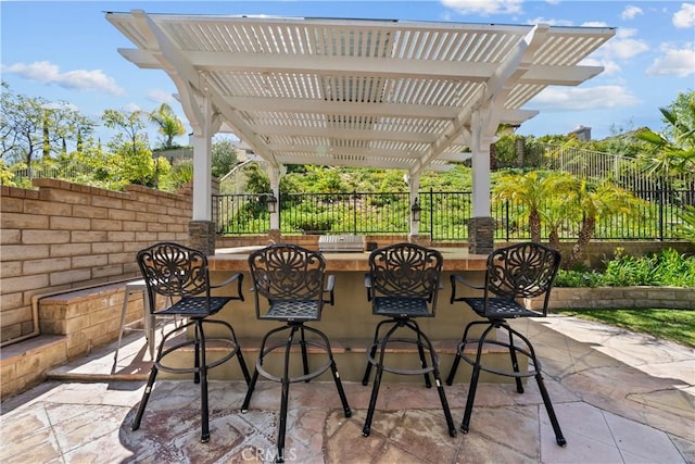 28456 Calex Dr, Valencia, CA 91354 - view of patio with a pergola and fence