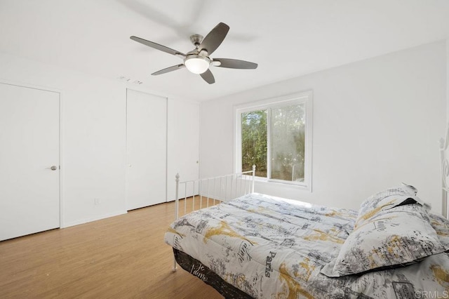 2348 Watson Way, Vista, CA 92081 - bedroom with wood finished floors and ceiling fan