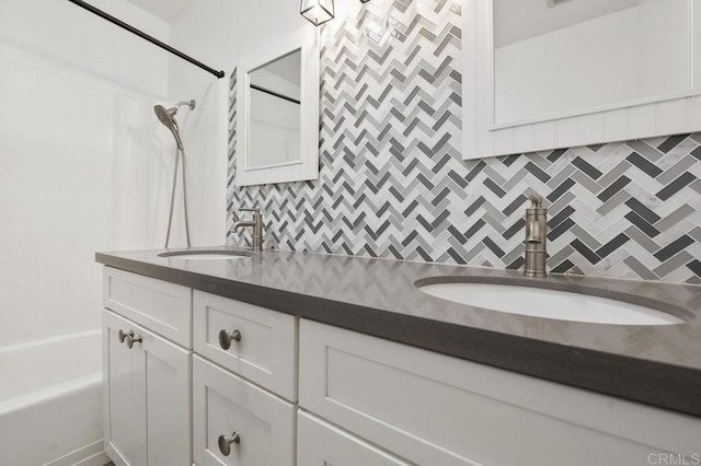 2348 Watson Way, Vista, CA 92081 - bathroom featuring backsplash and double vanity