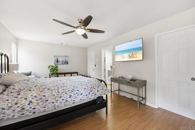 2348 Watson Way, Vista, CA 92081 - bedroom with wood finished floors, baseboards, and a ceiling fan