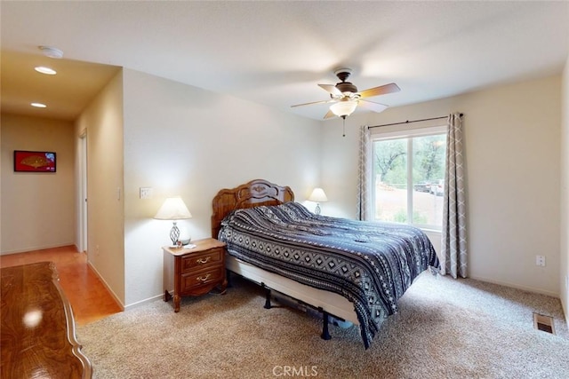 10647 Forbestown Rd, Challenge, CA 95925 - bedroom with carpet, ceiling fan, and baseboards