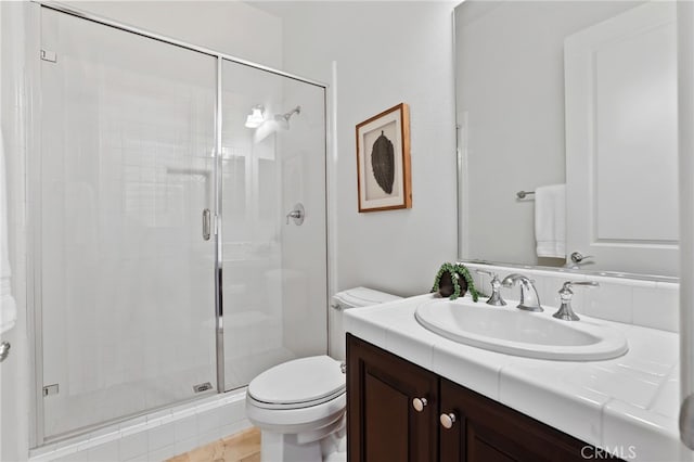 28 Dogwood, Lake Forest, CA 92630 - bathroom with toilet, a shower stall, and vanity