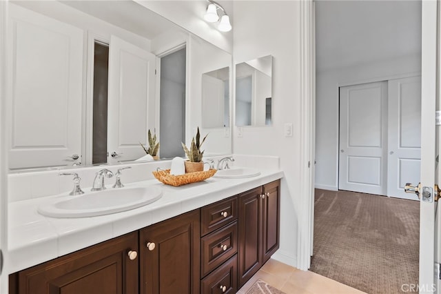28 Dogwood, Lake Forest, CA 92630 - full bath with double vanity and tile patterned flooring