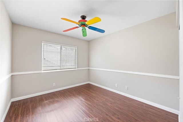 823 N Kintyre Dr, Orange, CA 92869 - spare room featuring wood finished floors, ceiling fan, and baseboards