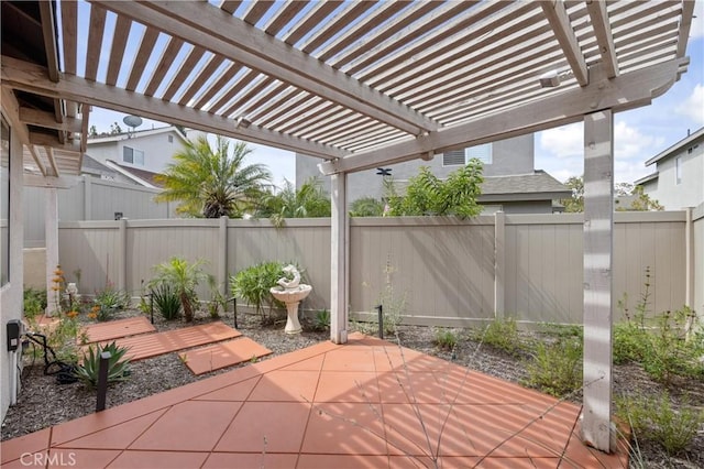 823 N Kintyre Dr, Orange, CA 92869 - view of patio with a pergola and a fenced backyard