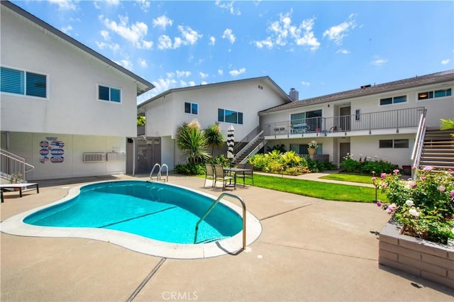 1100 Rutland Rd Unit 12, Newport Beach, CA 92660 - community pool featuring a patio and stairway