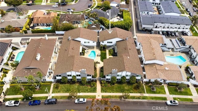 1100 Rutland Rd Unit 12, Newport Beach, CA 92660 - aerial perspective of suburban area with a pool area